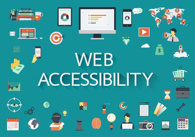 a graphic of website accessibility icons